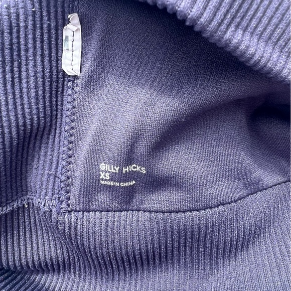 Gilly Hicks Ribbed Seamless Longline High-Neck Bra Top - Picture 4 of 4